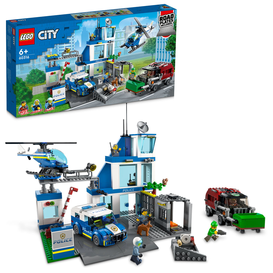 LEGO® City Police Station 60316 Building Kit (668 Pieces)