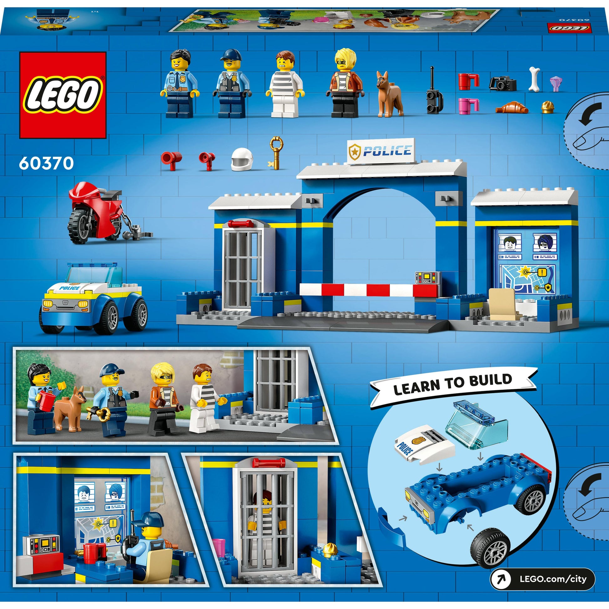 LEGO® City Police Station Chase 60370 Building Toy Set (172 Pieces)