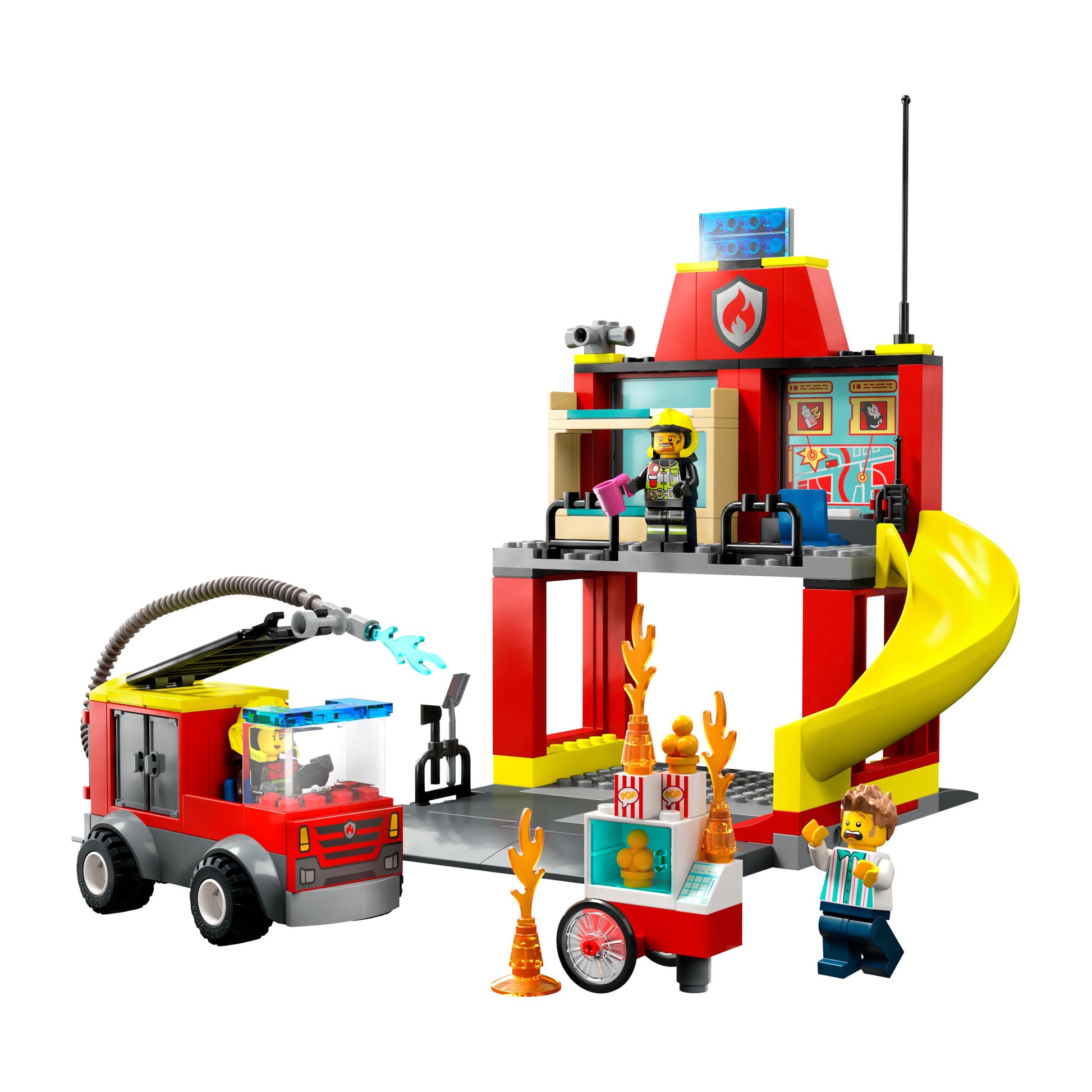 LEGO® City Fire Station and Fire Engine 60375 Building Toy Set (153 Pieces)