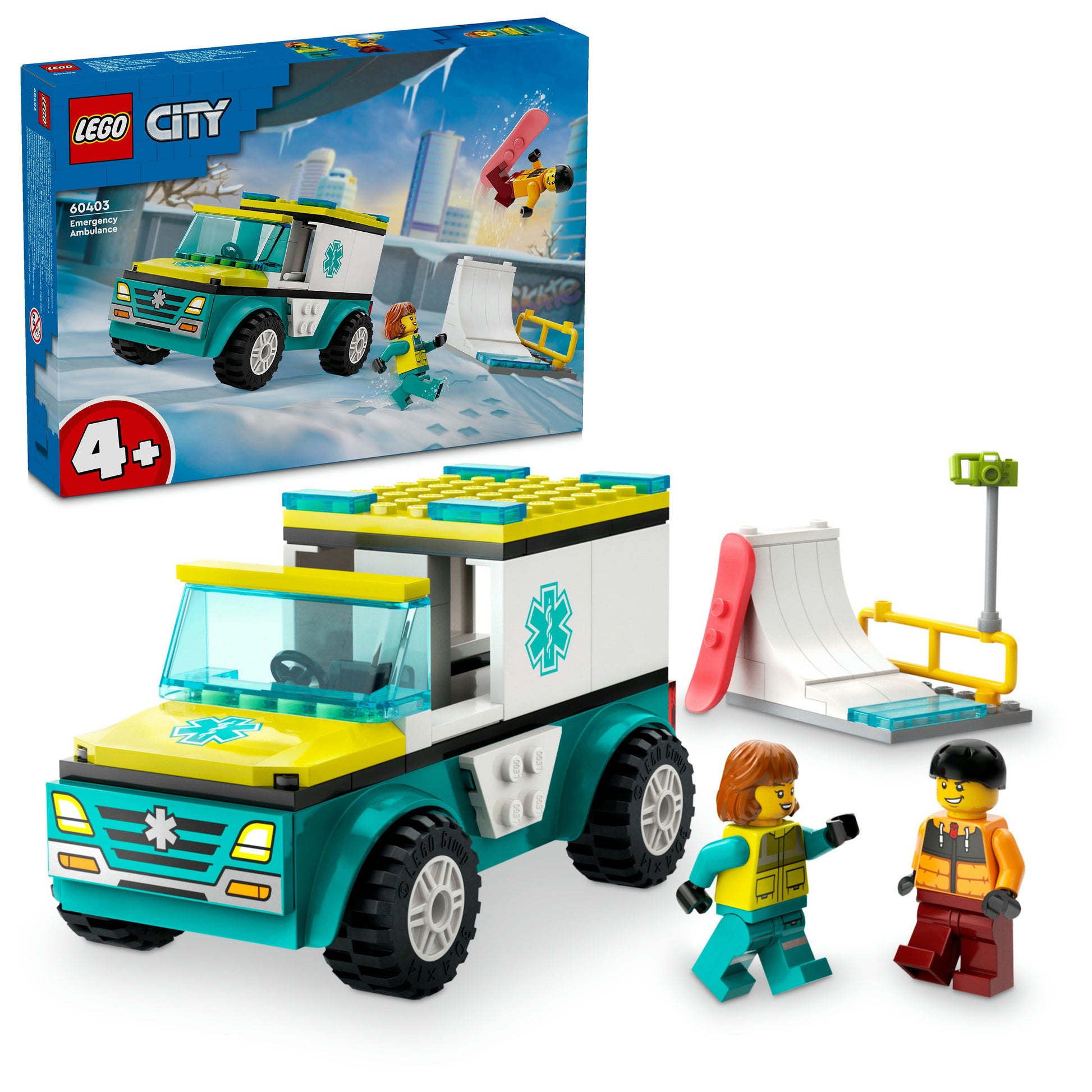 LEGO® City Emergency Ambulance and Snowboarder 60403