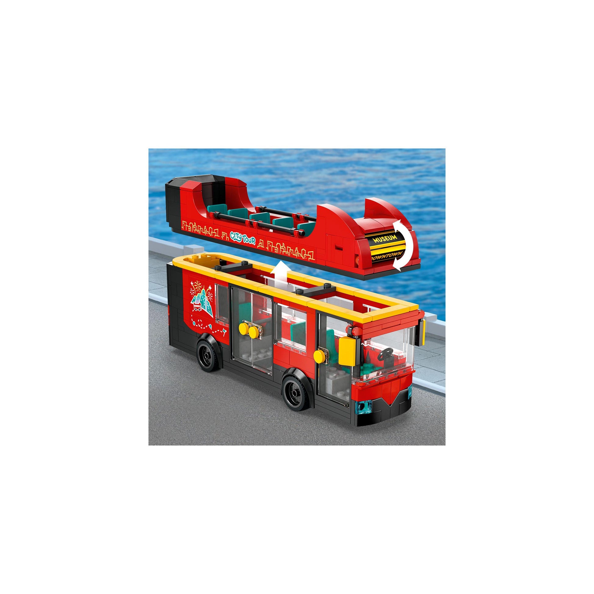 LEGO® City Red Double-Decker Sightseeing Bus Toy 60407