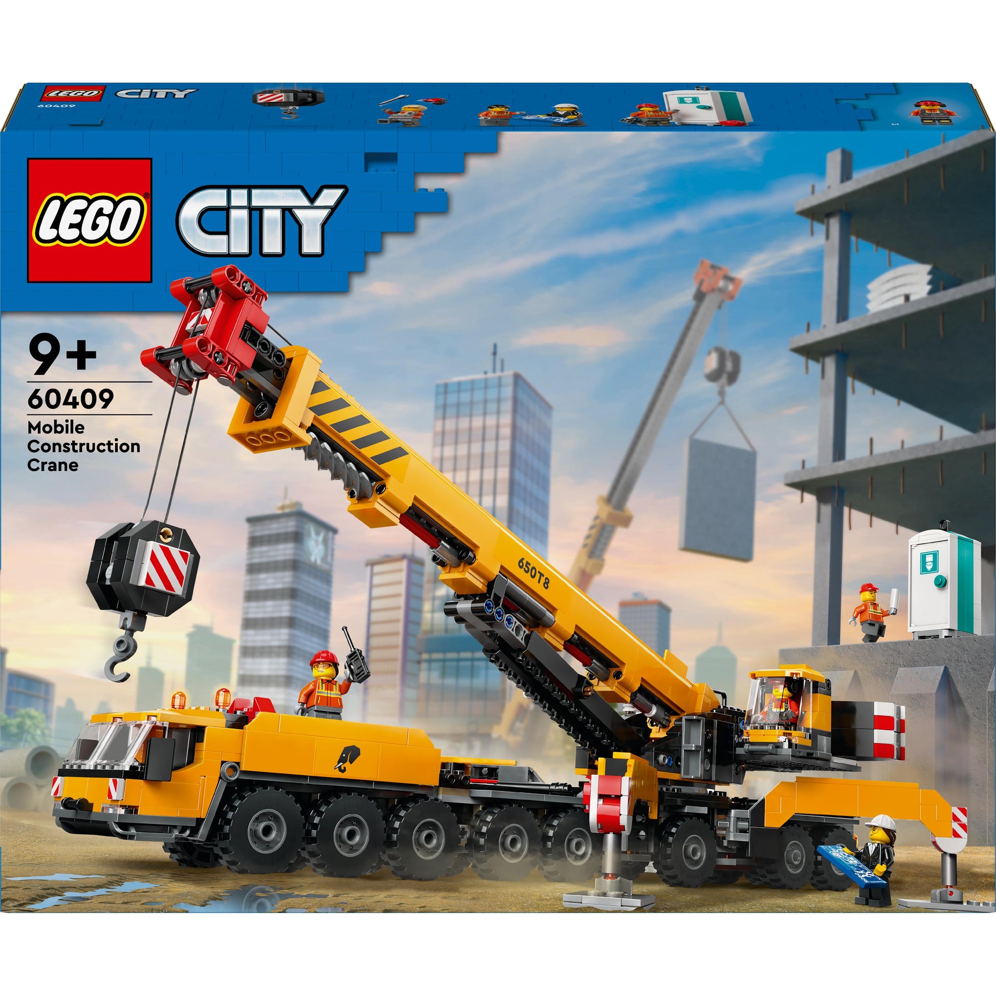 LEGO® City Yellow Mobile Construction Crane Toy Set 60409