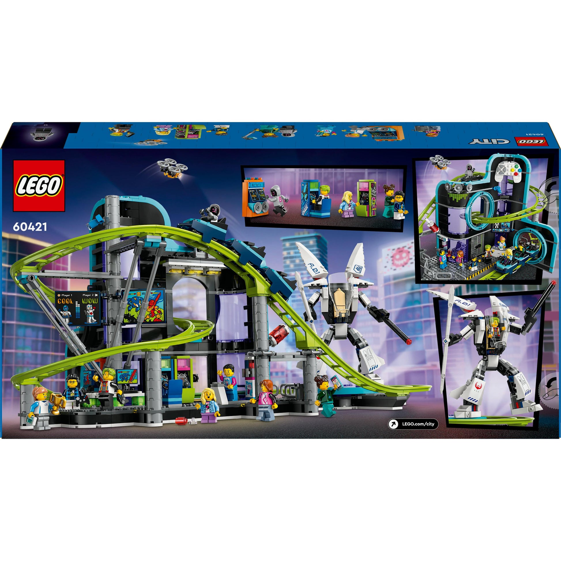 LEGO® City Robot World Roller-Coaster Park Toy 60421