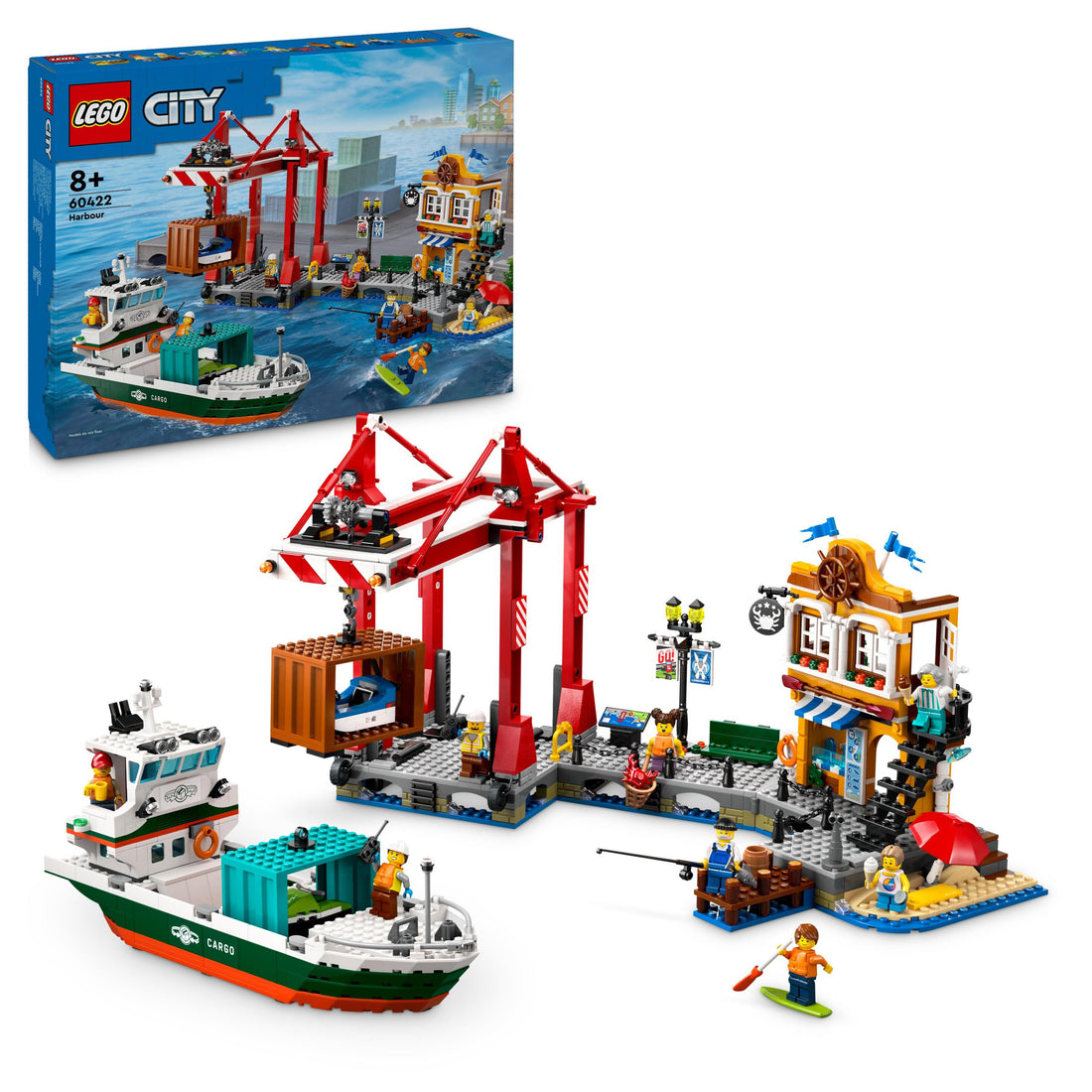 LEGO® City Seaside Harbour with Cargo Ship Toy 60422