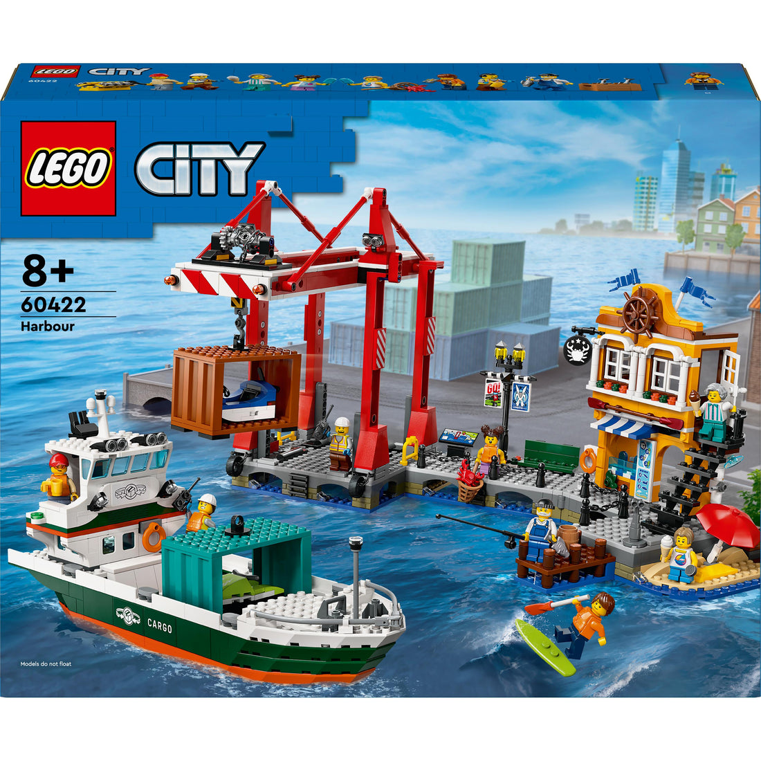 LEGO® City Seaside Harbour with Cargo Ship Toy 60422