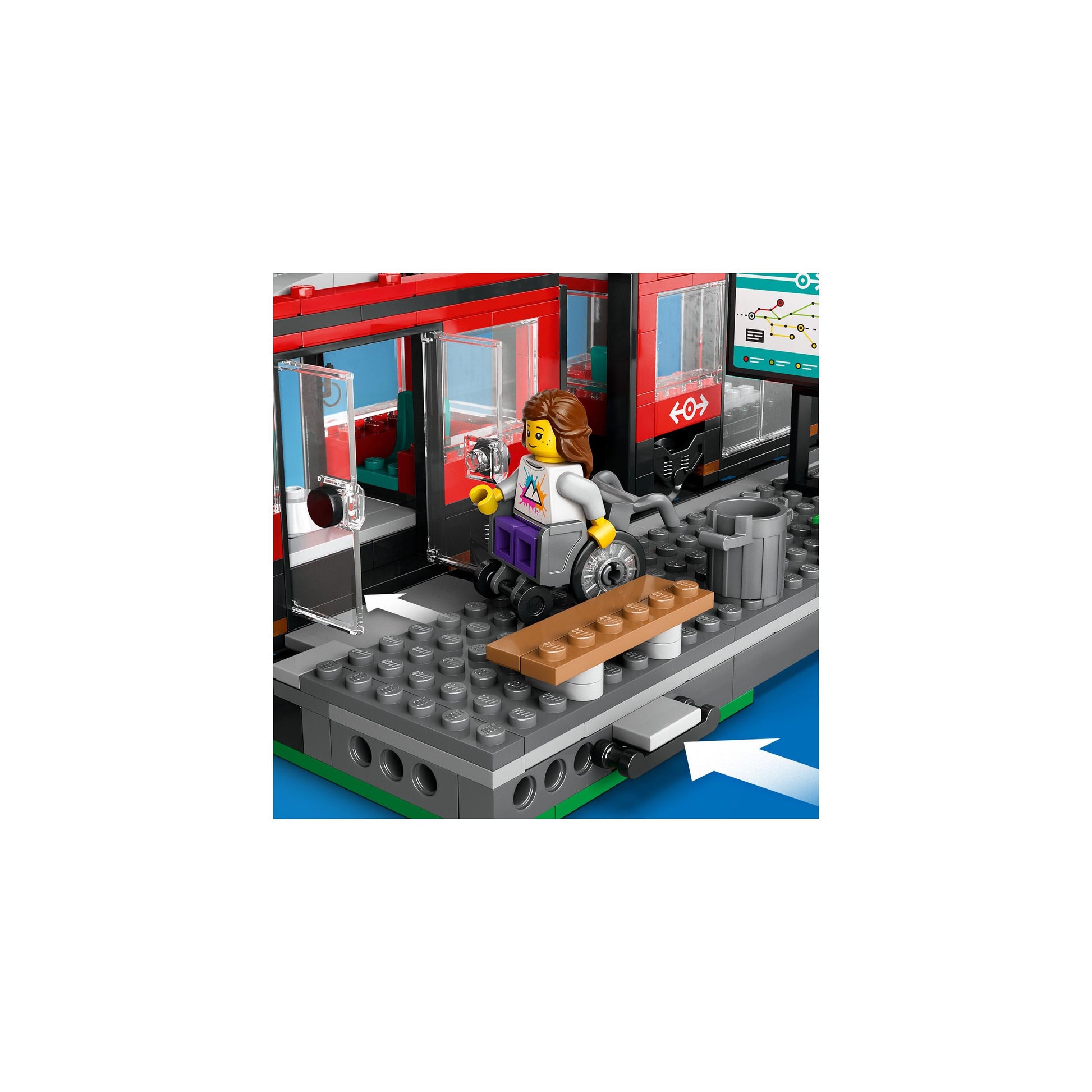 LEGO® City Downtown Tram and Station Toy Set 60423