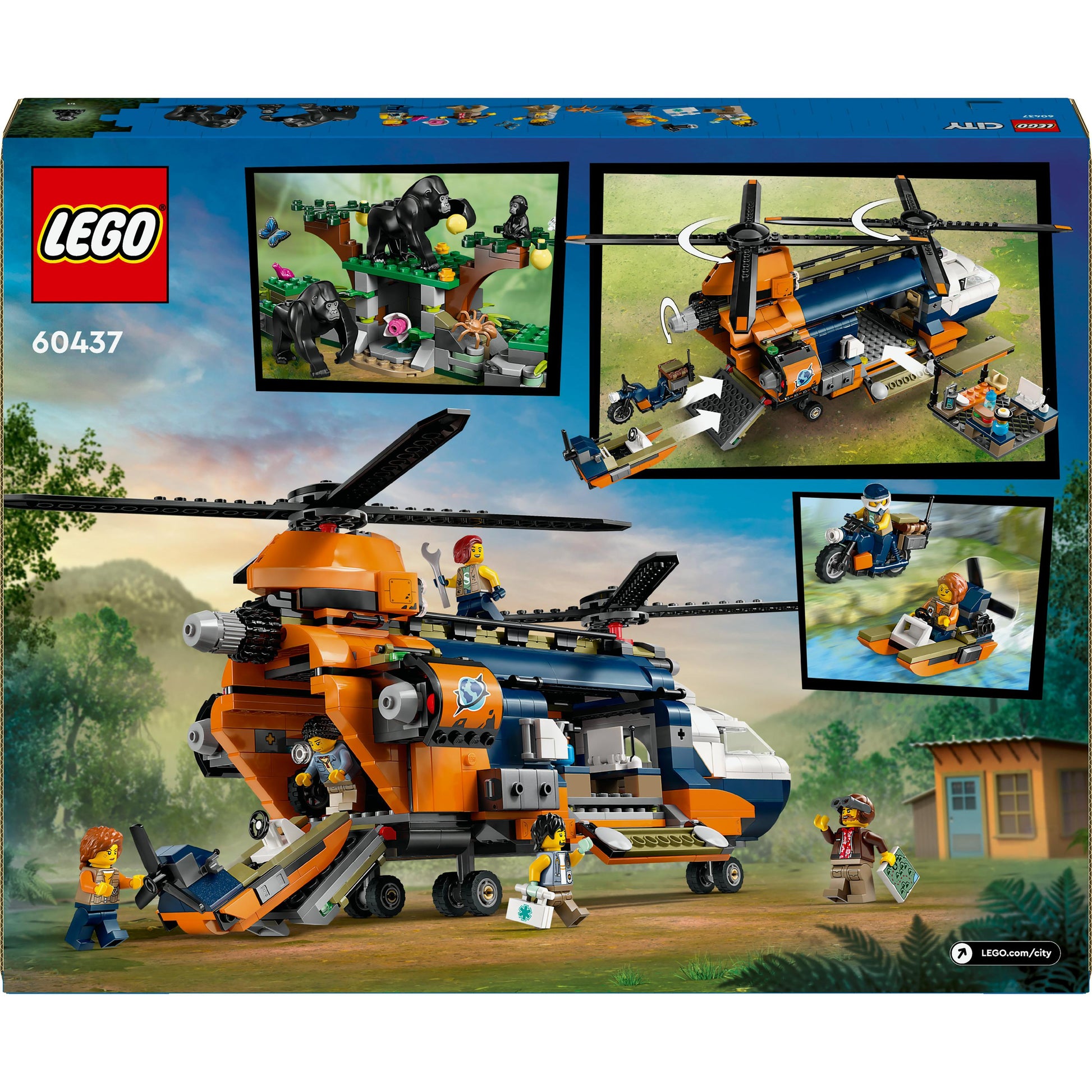 LEGO® City Jungle Explorer Helicopter at Base Camp Set 60437