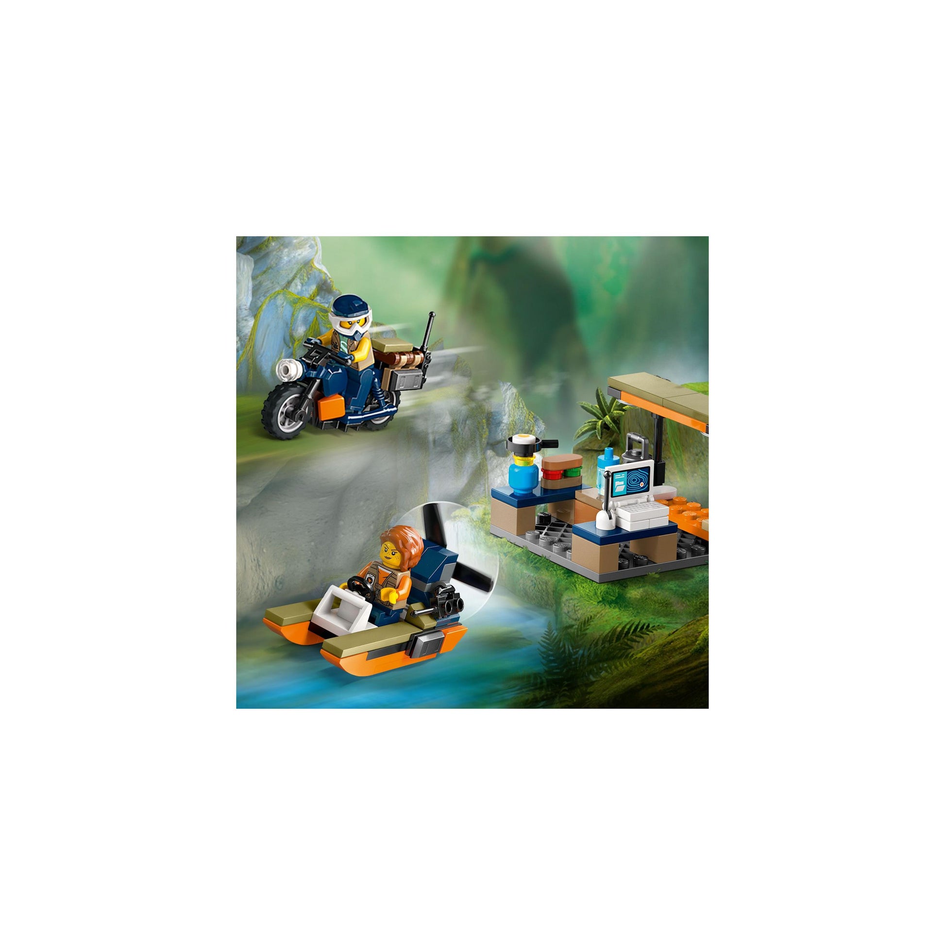 LEGO® City Jungle Explorer Helicopter at Base Camp Set 60437