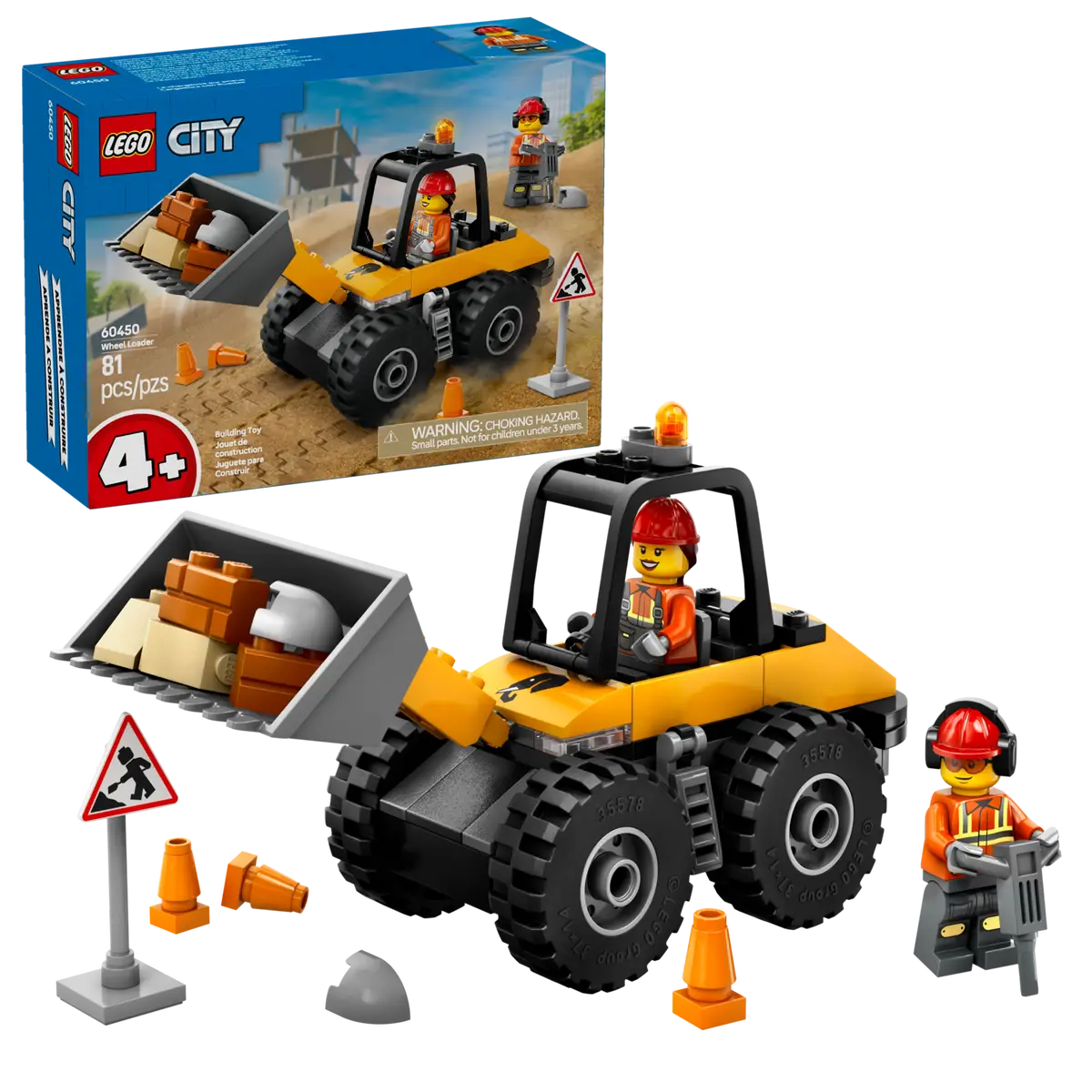 LEGO 60450 Yellow Construction Wheel Loader