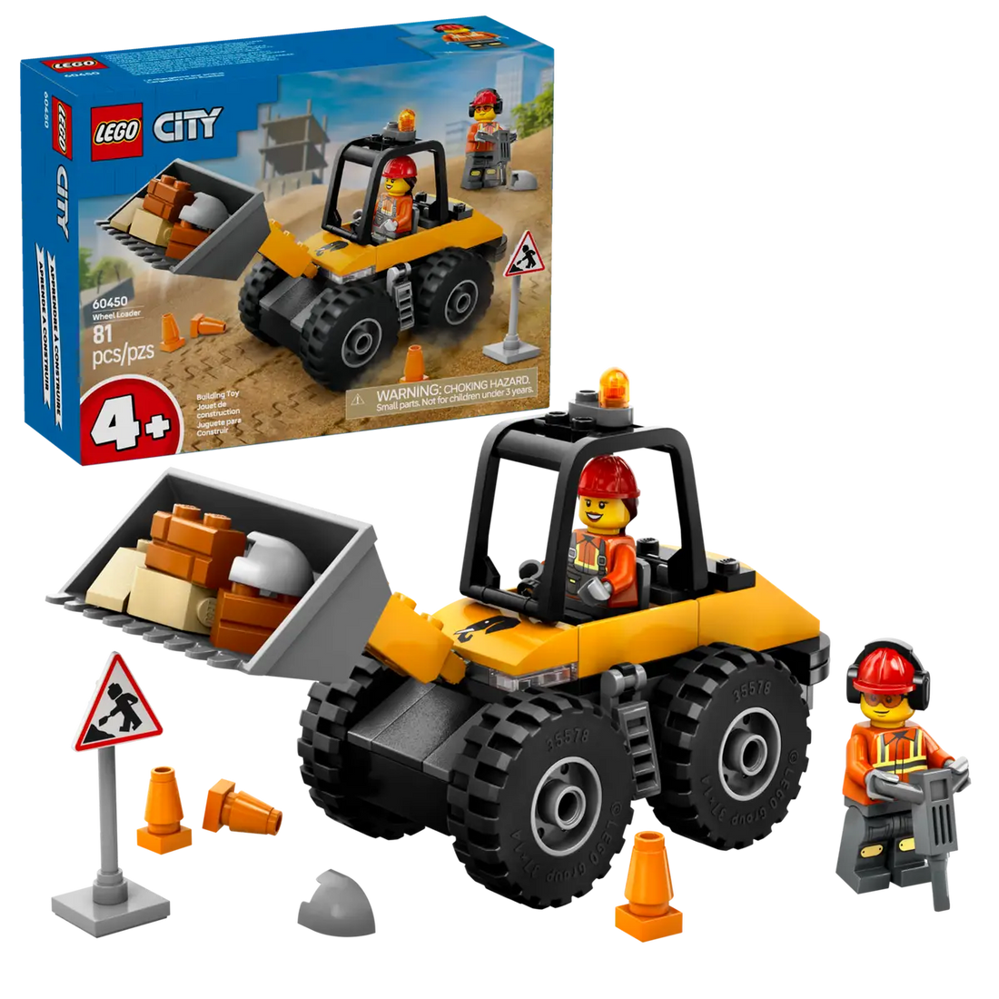 LEGO 60450 Yellow Construction Wheel Loader
