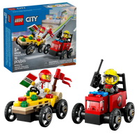LEGO 60458 Pizza vs. Fire Truck Race Car Pack