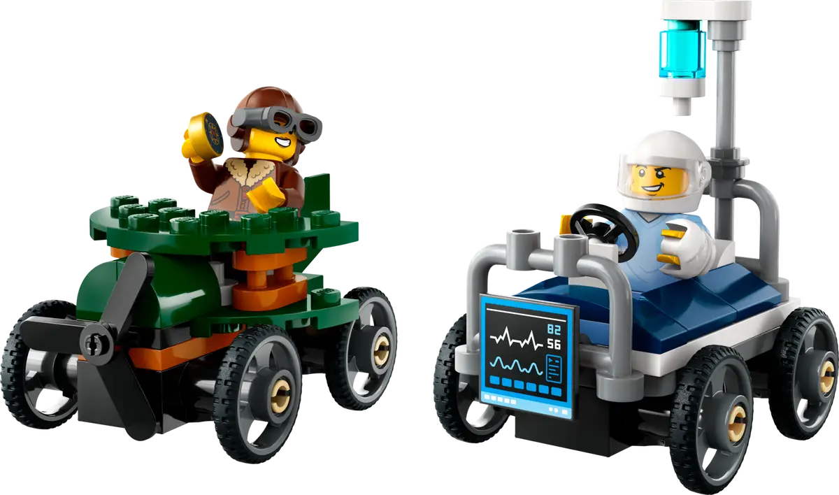 LEGO 60459 Airplane vs. Hospital Bed Race Car Pack