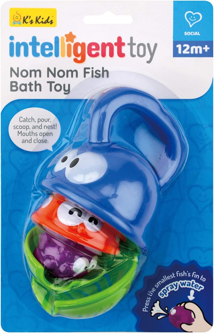 K's Kids Nom Nom Fish Bath Toy