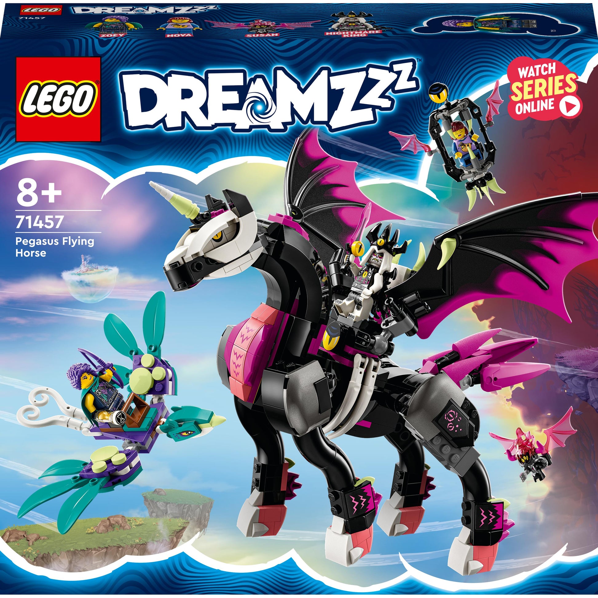 LEGO® DREAMZzz™ Pegasus Flying Horse 71457 Building Toy Set (482 Pieces)