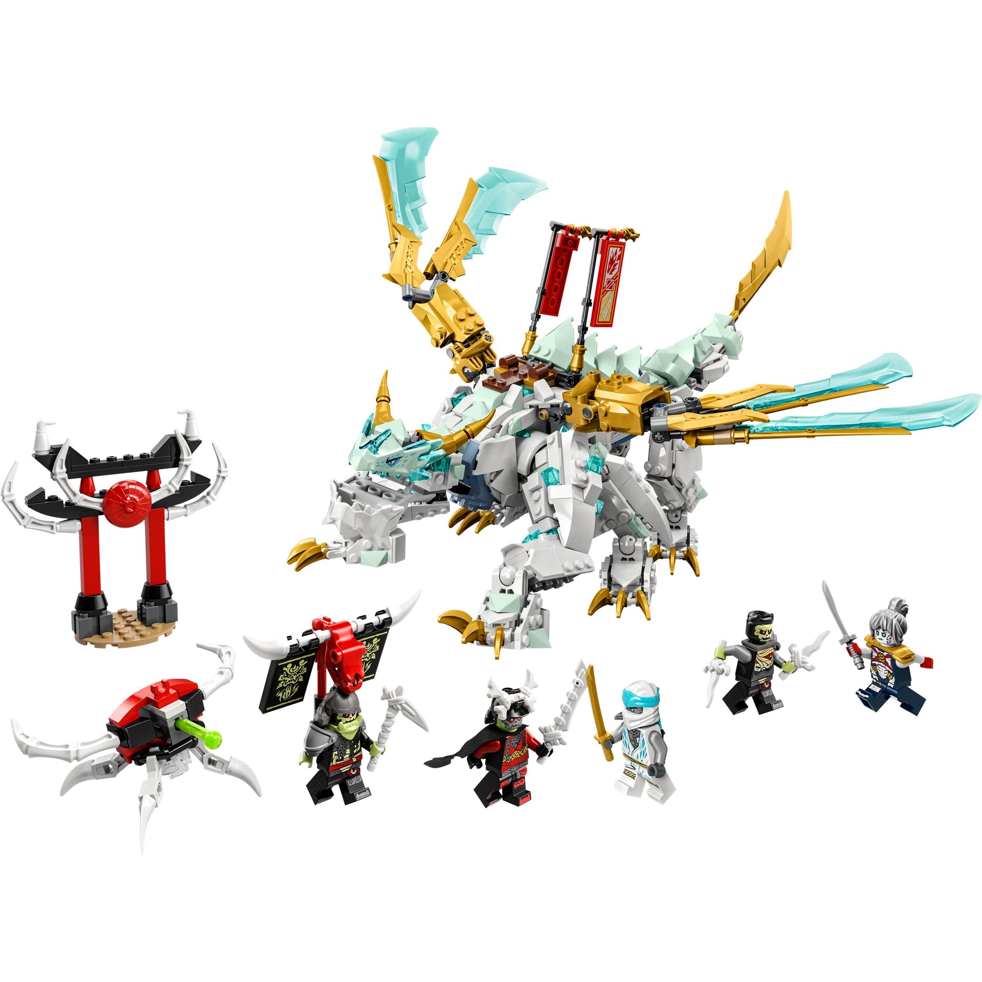 LEGO® NINJAGO® Zane’s Ice Dragon Creature 71786 Building Toy Set (973 Pieces)