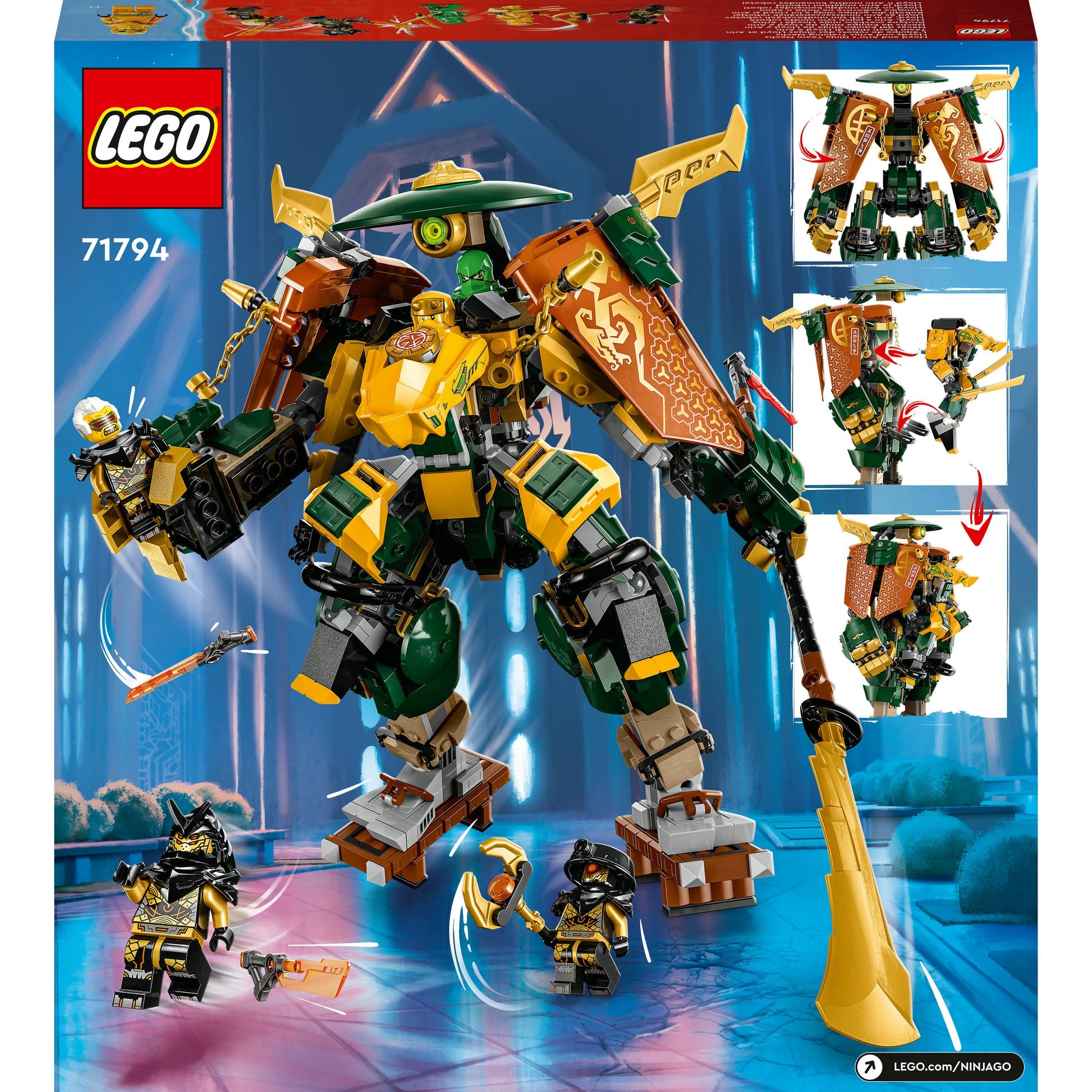 LEGO® NINJAGO® Lloyd and Arin’s Ninja Team Mechs 71794 Building Toy Set (764 Pieces)