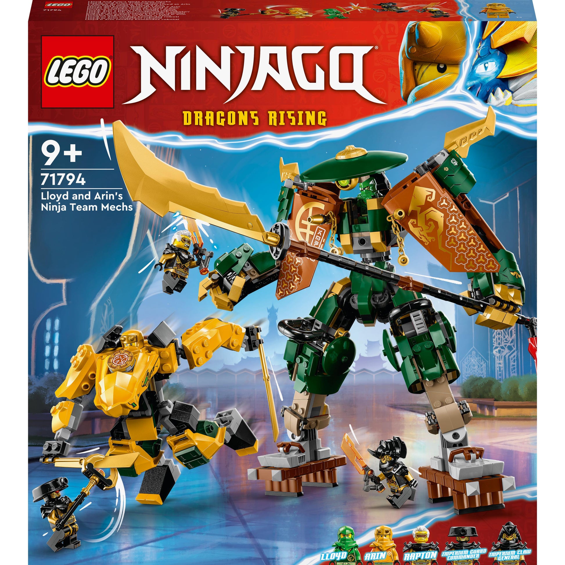 LEGO® NINJAGO® Lloyd and Arin’s Ninja Team Mechs 71794 Building Toy Set (764 Pieces)