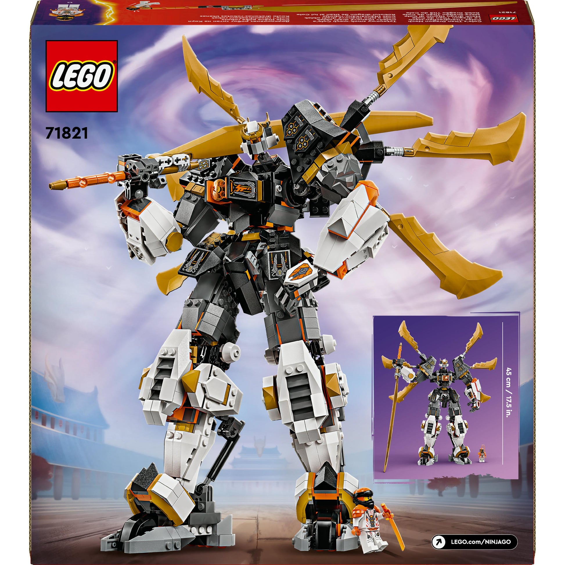 LEGO® NINJAGO® Cole’s Titan Dragon Mech Adventure Toy 71821