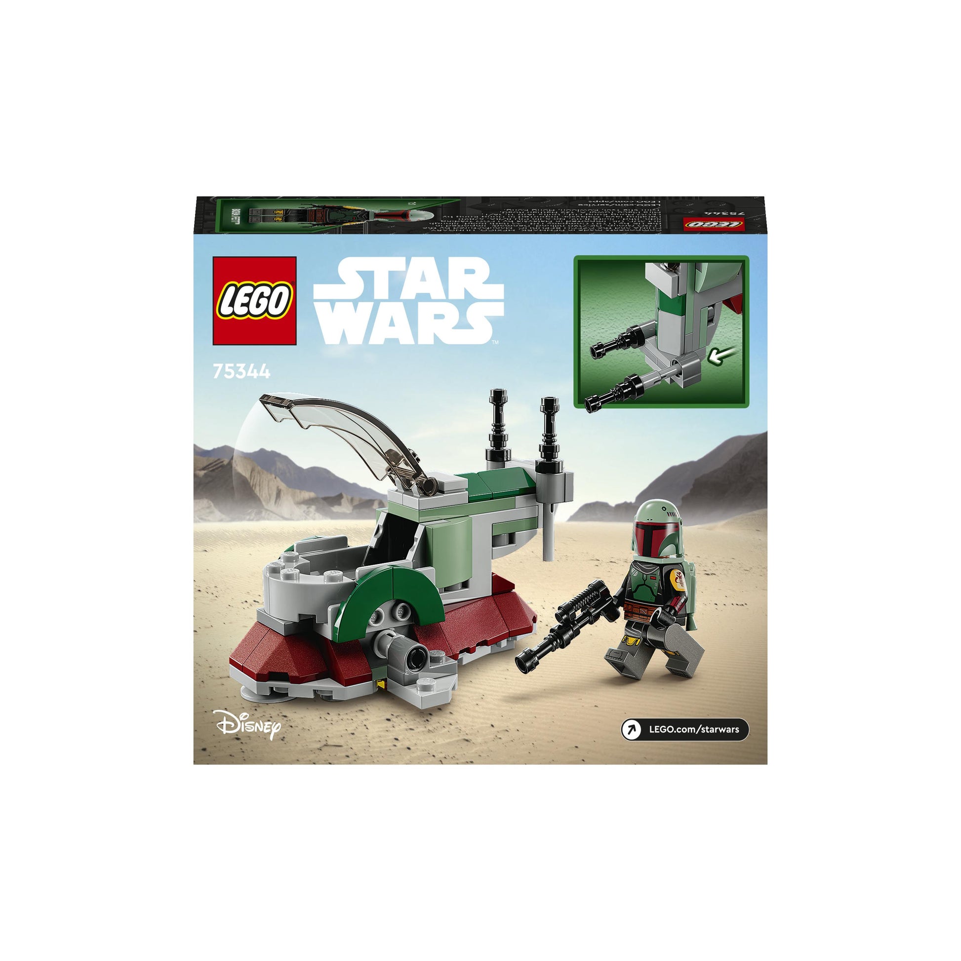 LEGO® Star Wars™ Boba Fett's Starship™ Microfighter 75344 Building Toy Set (85 Pcs)