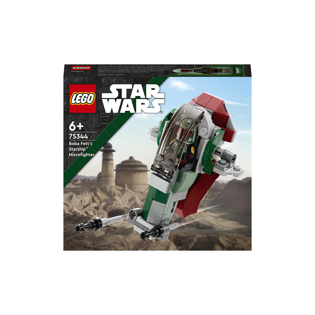 LEGO® Star Wars™ Boba Fett's Starship™ Microfighter 75344 Building Toy Set (85 Pcs)