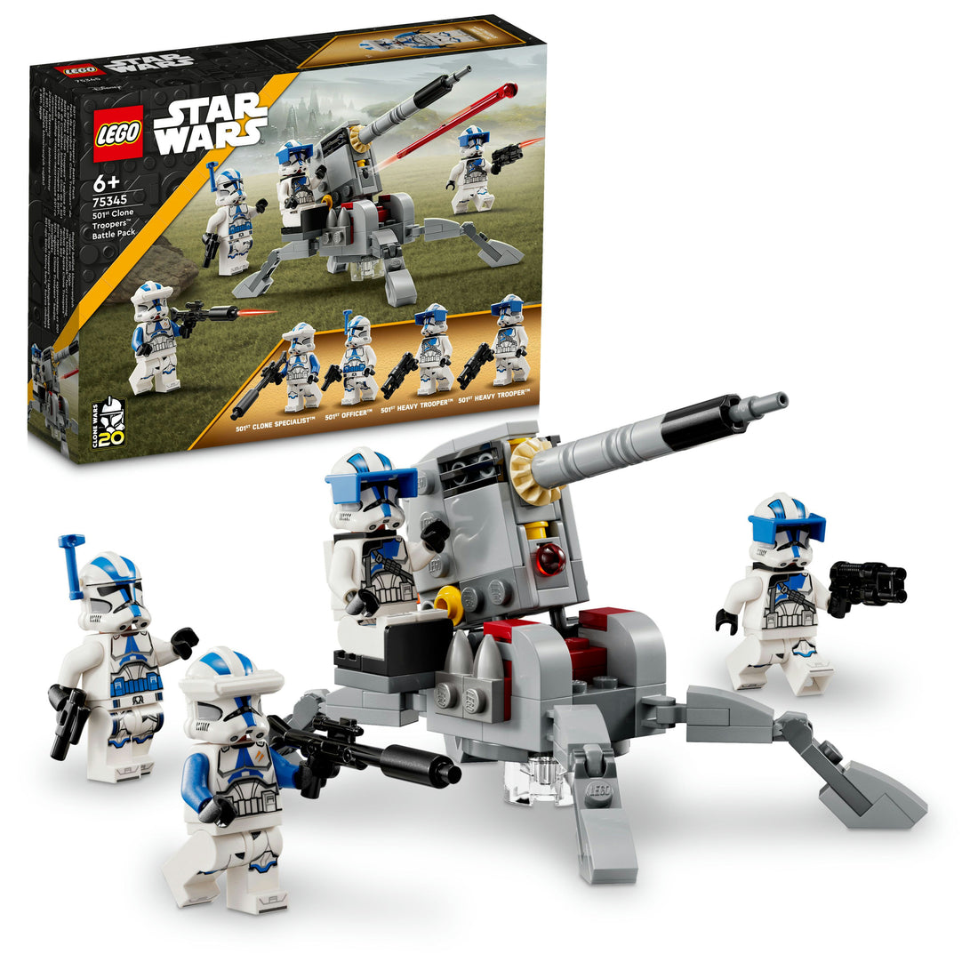 LEGO® Star Wars™ 501st Clone Troopers™ Battle Pack 75345 Building Toy Set (119 Pcs)