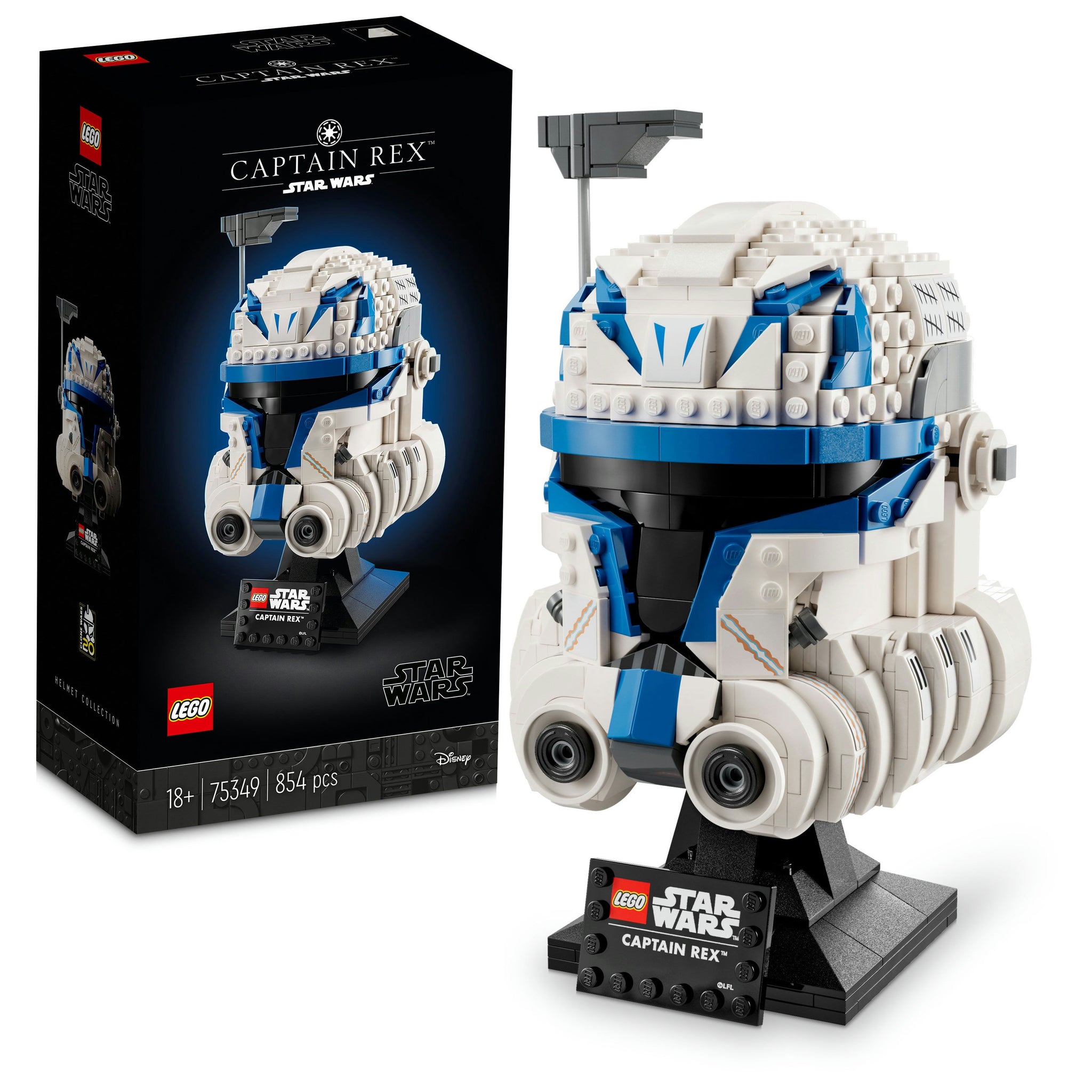 LEGO® Star Wars™ Captain Rex™ Helmet 75349 Building Kit (854 Pieces)