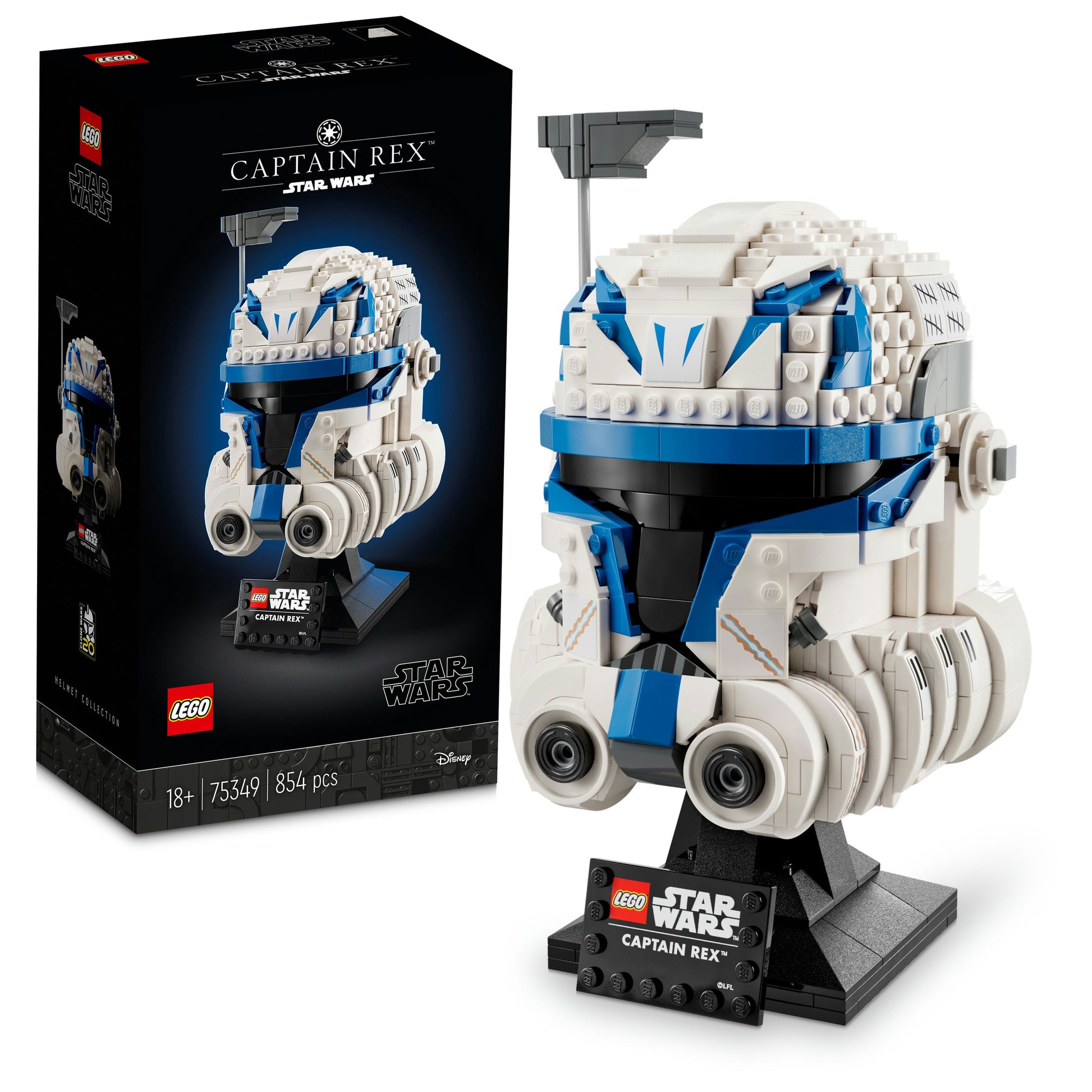 LEGO® Star Wars™ Captain Rex™ Helmet 75349 Building Kit (854 Pieces)