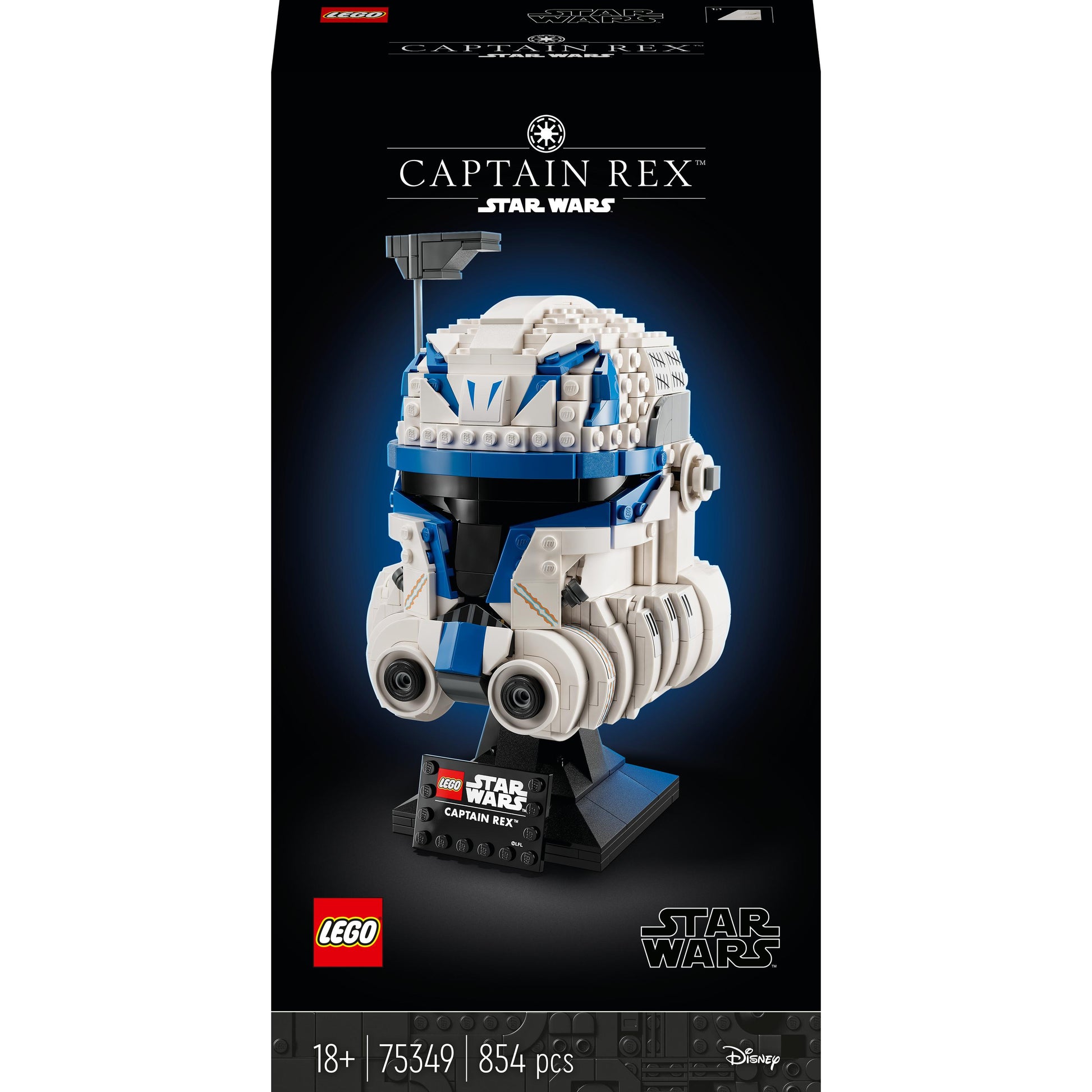 LEGO® Star Wars™ Captain Rex™ Helmet 75349 Building Kit (854 Pieces)