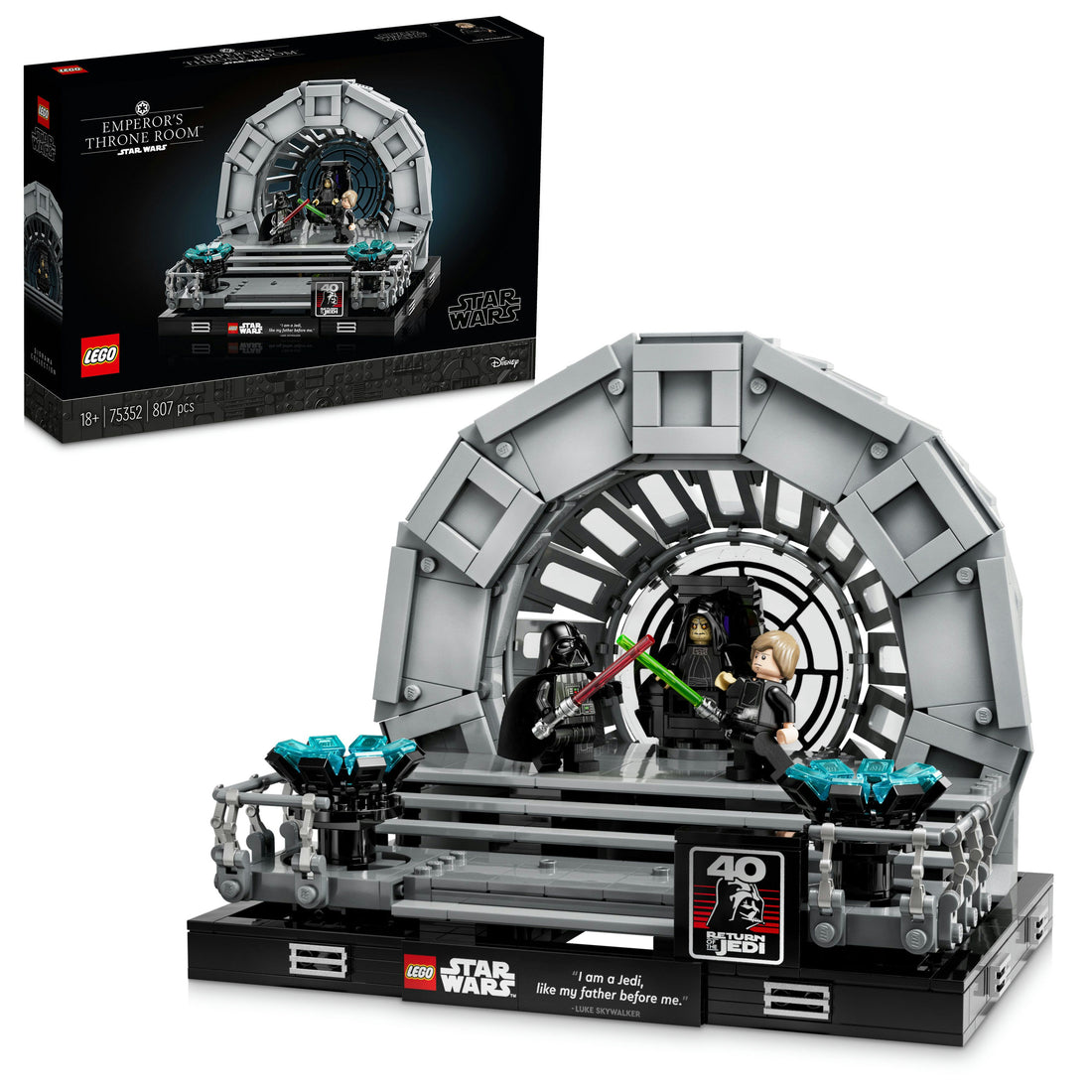 مجموعة بناء ديوراما غرفة عرش الإمبراطور™ 75352 من LEGO® Star Wars™‎ (807 قطعة)