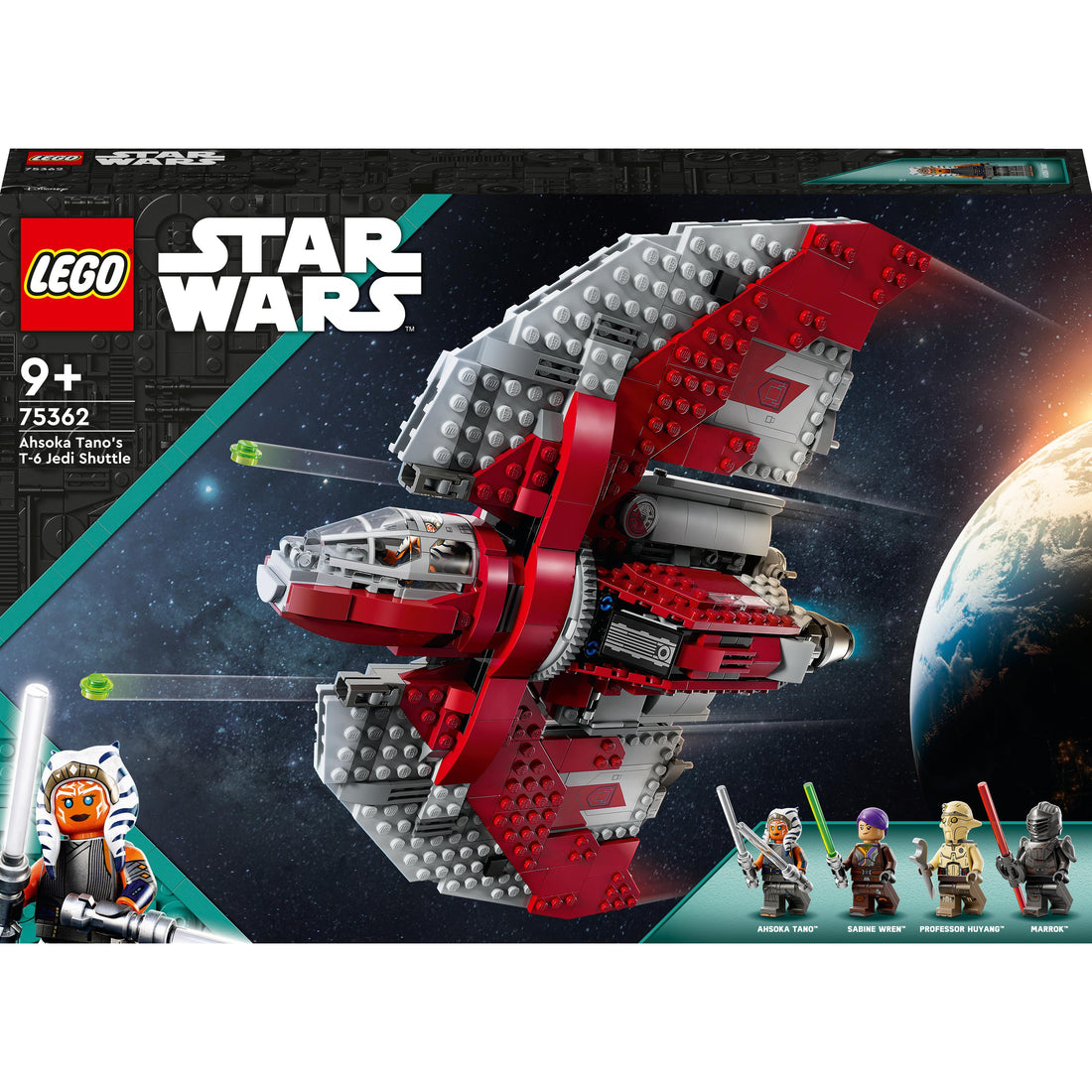 LEGO® Star Wars™ Ahsoka Tano’s T-6 Jedi Shuttle 75362 Building Toy Set (599 Pieces)