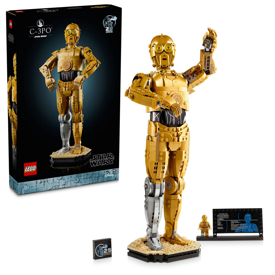 شخصية روبوت C-3PO™‍‌‎ 75398 من LEGO® Star Wars™‍‌‎ قابلة للبناء