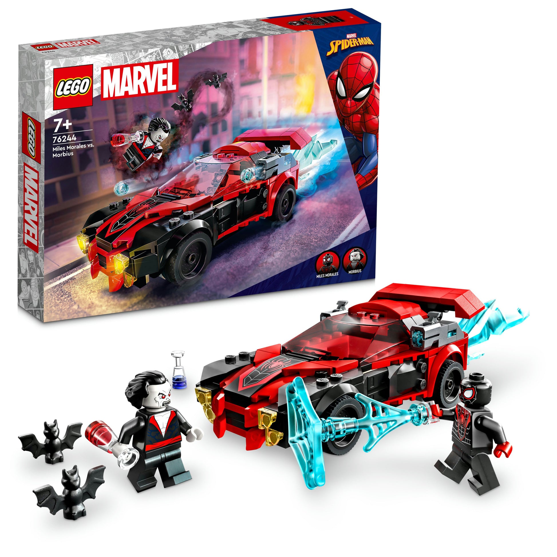 LEGO® Marvel Miles Morales vs. Morbius 76244 Building Toy Set (220 Pieces)