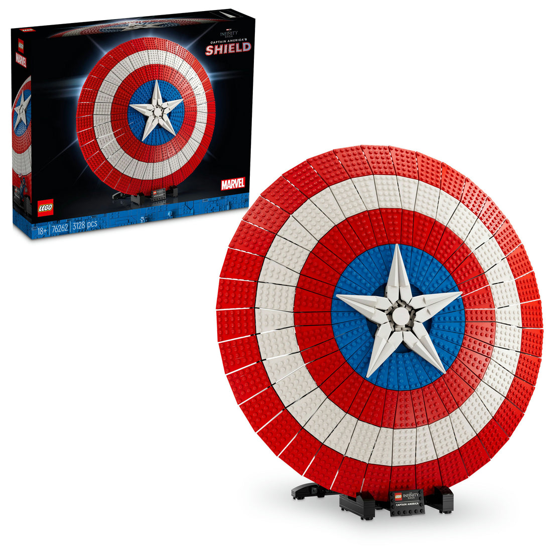 مجموعة بناء درع كابتن أمريكا 76262 من LEGO® Marvel (3128 قطعة)