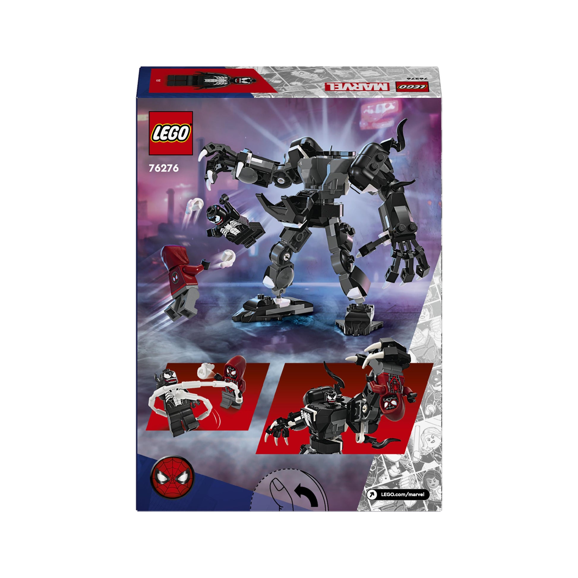 LEGO® Marvel Venom Mech Armour vs. Miles Morales 76276