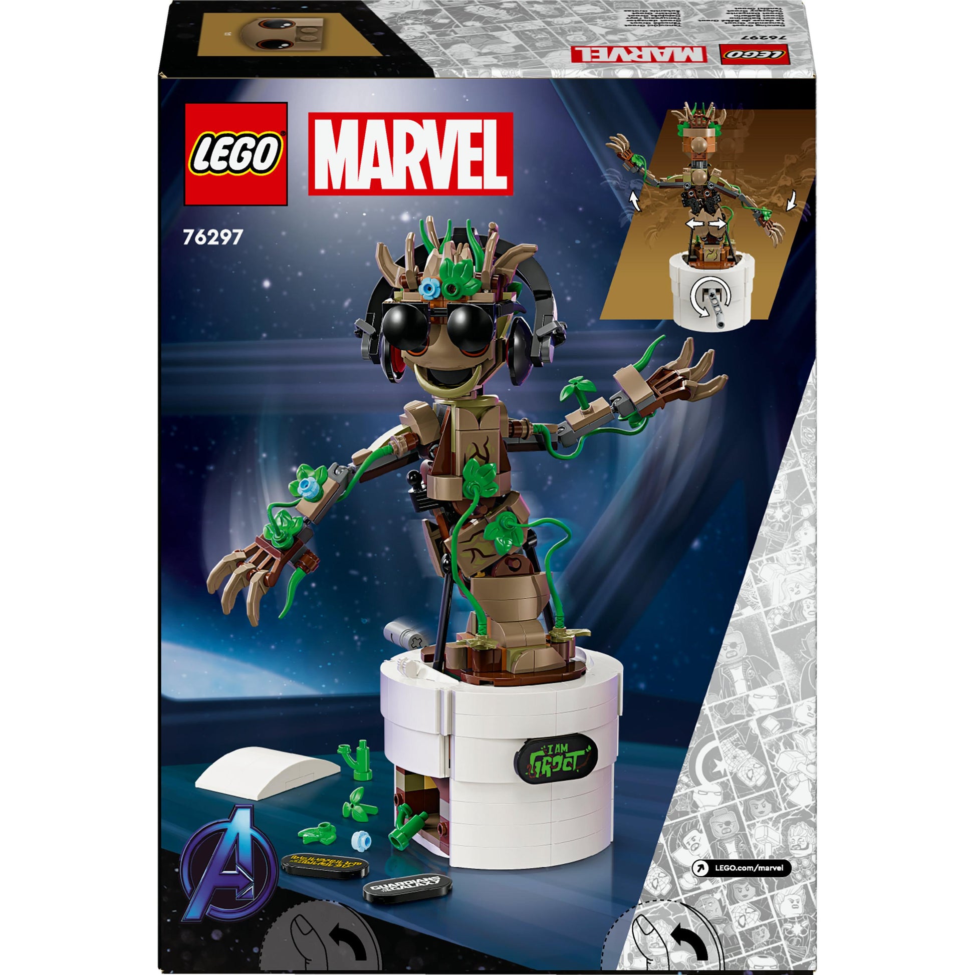 LEGO® Marvel Dancing Groot Buildable Animated Toy 76297