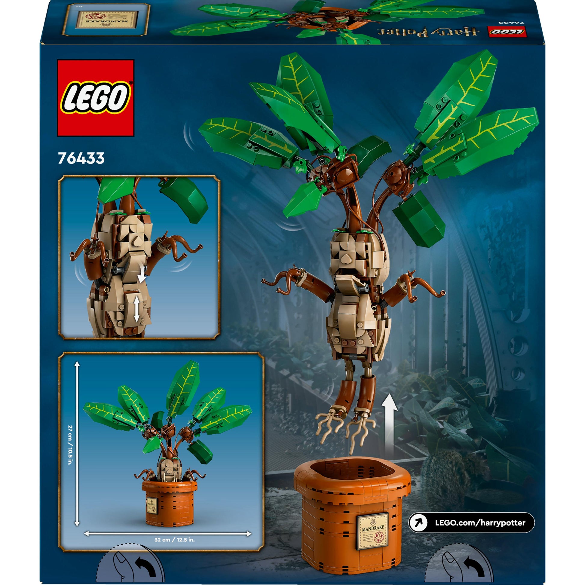 LEGO® Harry Potter™ Mandrake Plant Toy, Magical Gift 76433