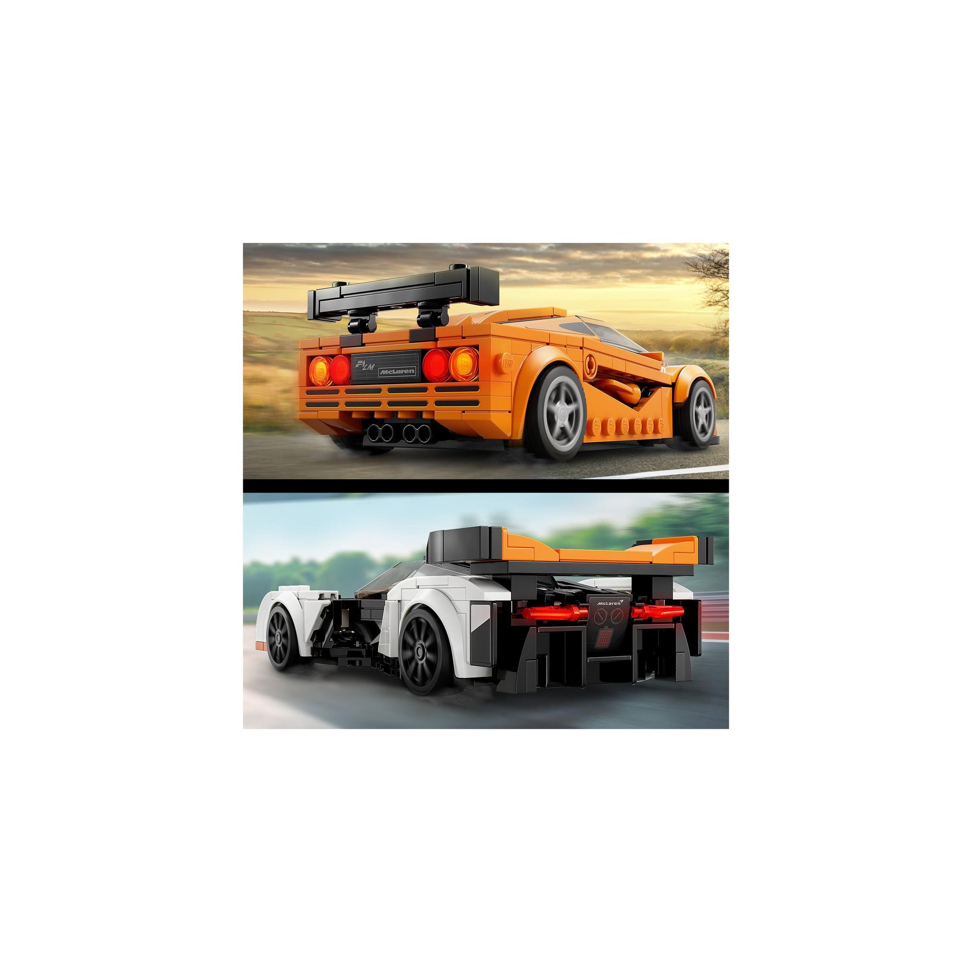 LEGO® Speed Champions McLaren Solus GT & McLaren F1 LM 76918 Building Toy Set (581 Pieces)