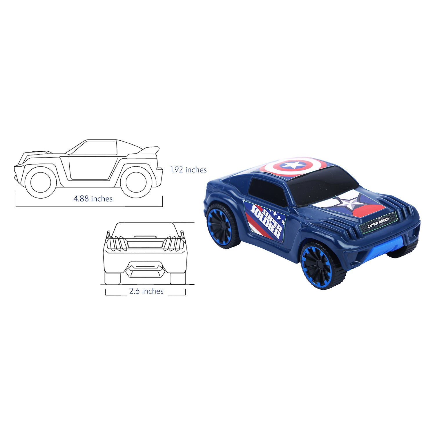 Captain America Pull Back Hyper car - 2