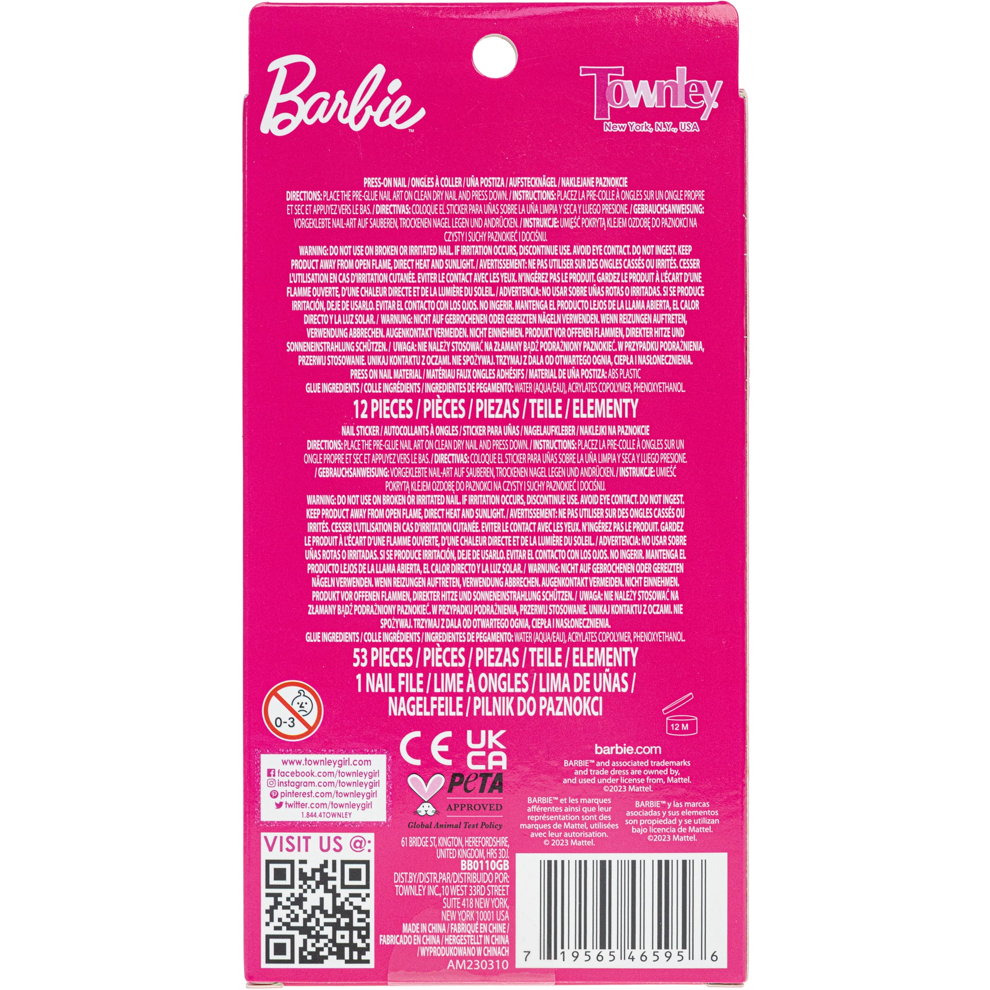 Barbie 66 Pcs Nail Art Set