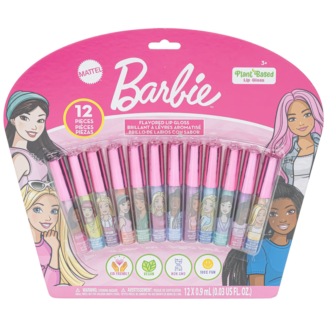 Barbie 12 Piece Plant Based Lip Gloss