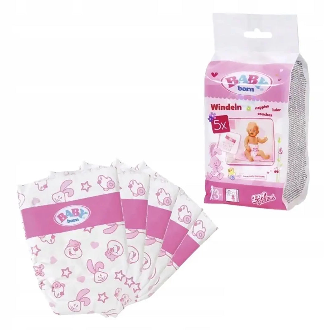 Baby Born Accs Nappies Shrinked 5pk