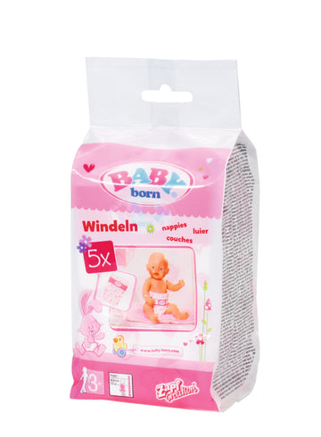 Baby Born Accs Nappies Shrinked 5pack