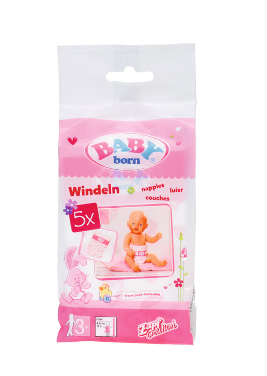 Baby Born Accs Nappies Shrinked 5pack
