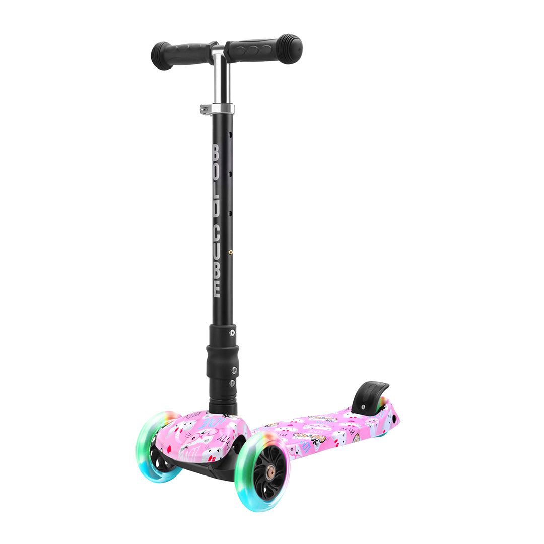 BOLDCUBE 3 Wheel Scooter Big Fold Kitty Love