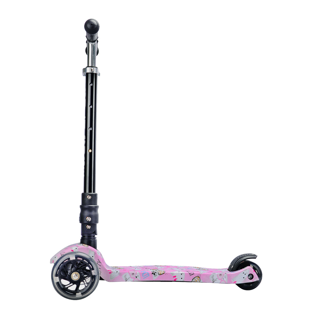 BOLDCUBE 3 Wheel Scooter Big Fold Kitty Love