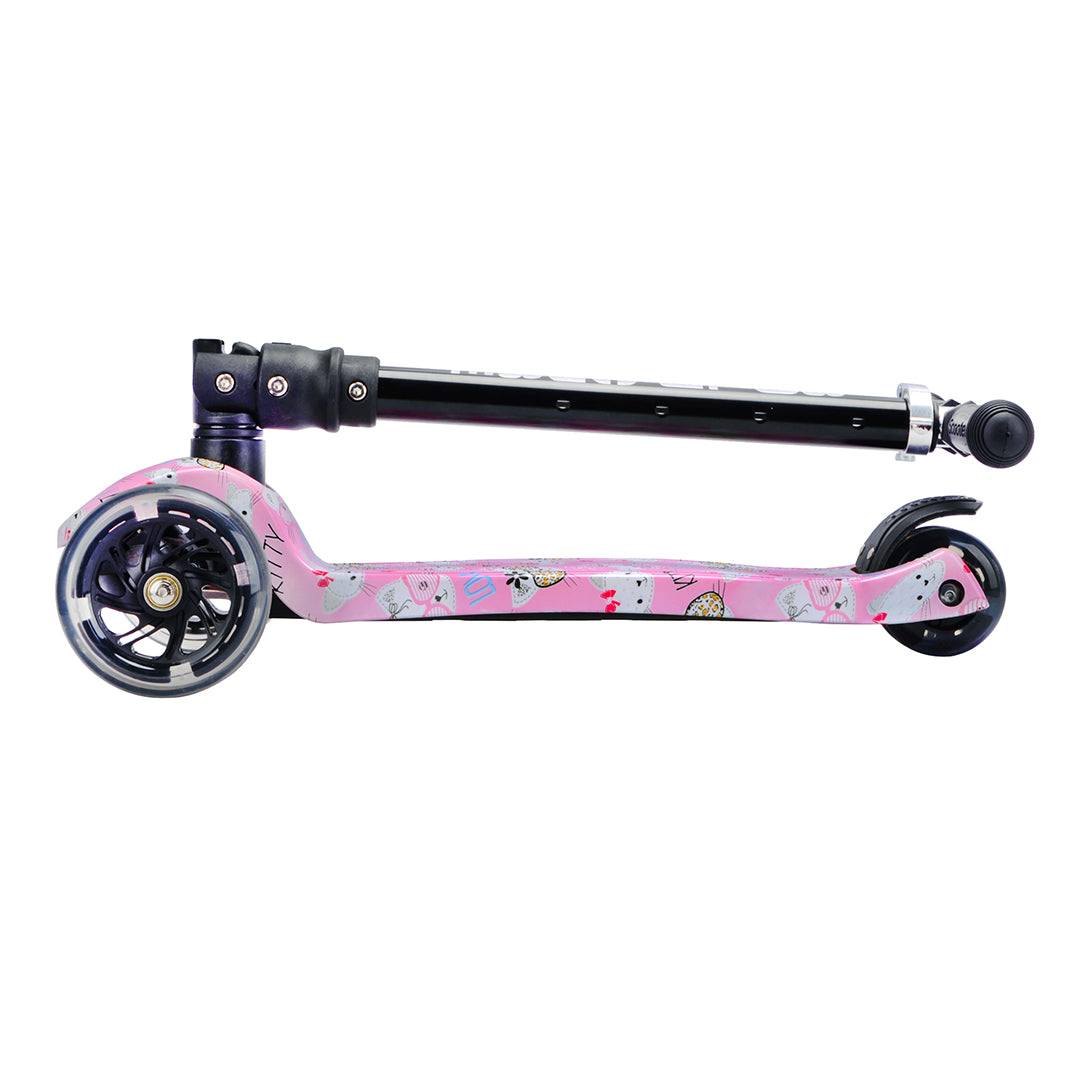 BOLDCUBE 3 Wheel Scooter Big Fold Kitty Love