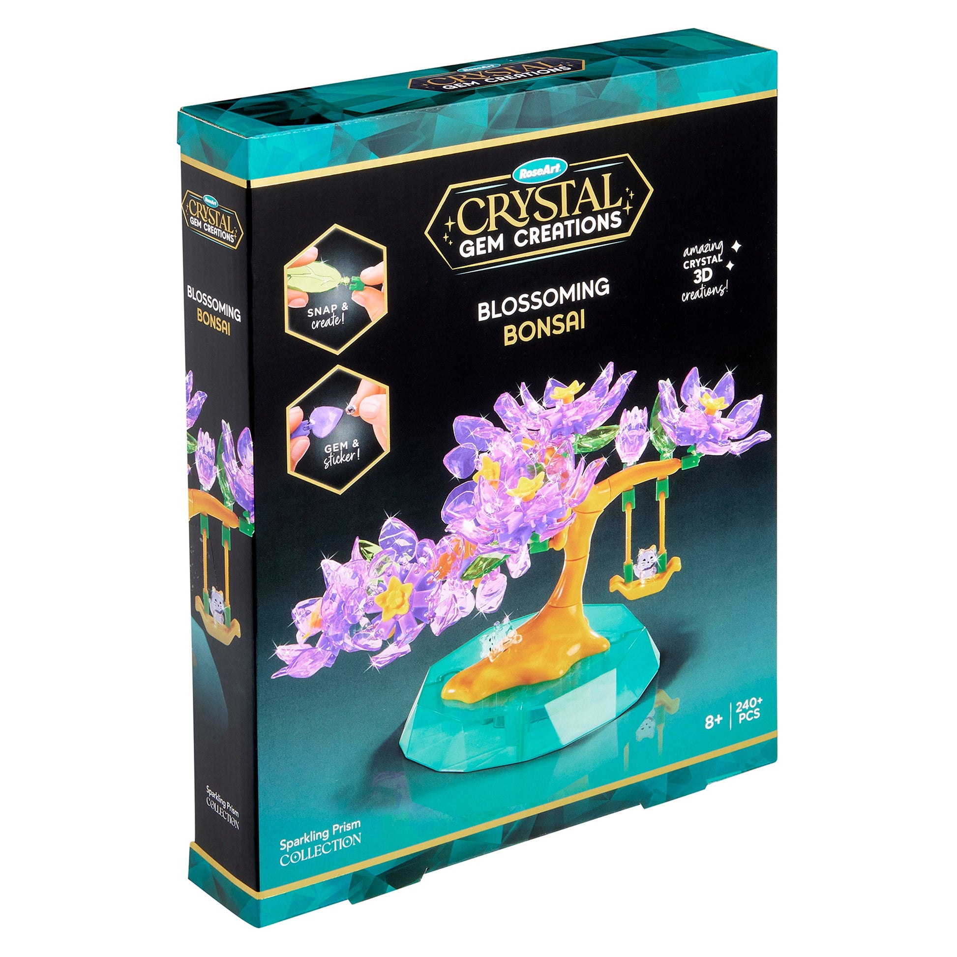 Rose Art Crystal Gem Blossoming Bonsai