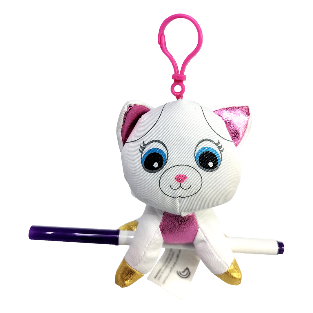 Crayola Colour Me Plush Backpack Clip (Unicorn / Cat)