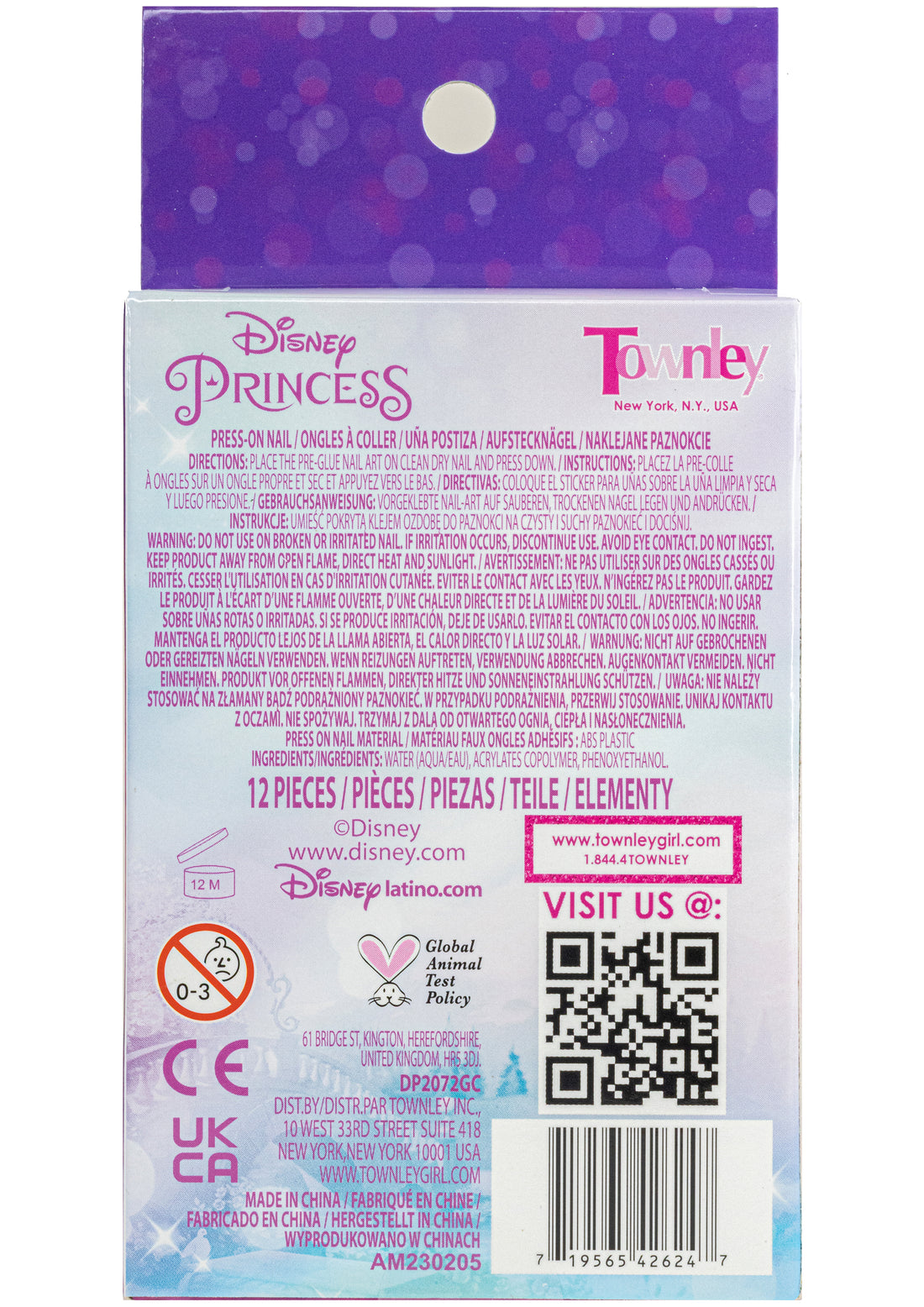 Disney Princess 12 Pcs Press on Nails