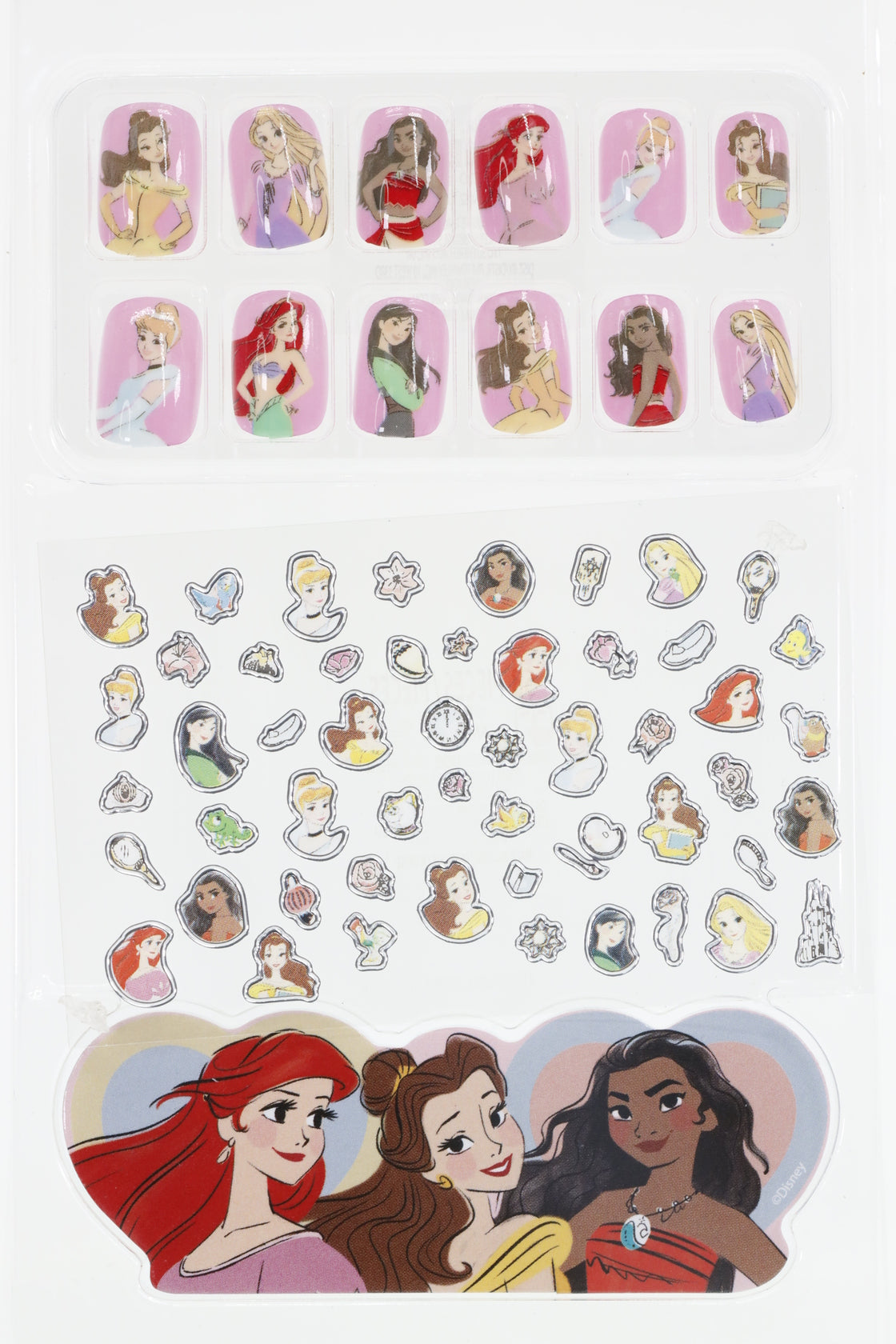Disney Princess Nail Art Set 66-Pieces, Multicolour